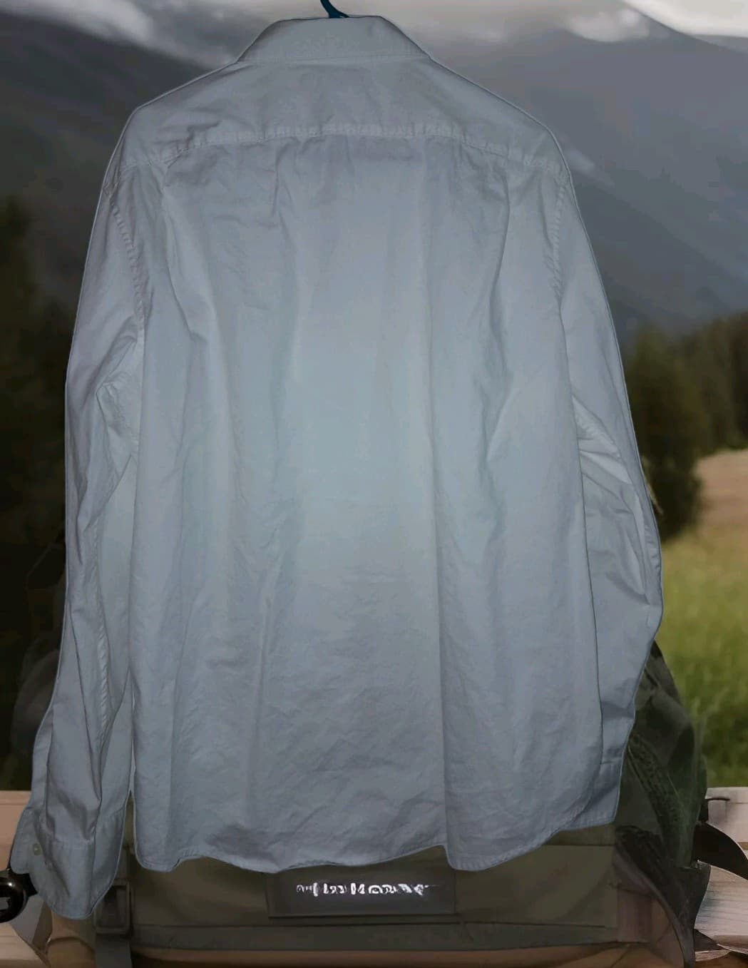 William Rast Mens XXL Covered Button Up Shirt Long Sleeve White Fly Front - Thumbnail 5