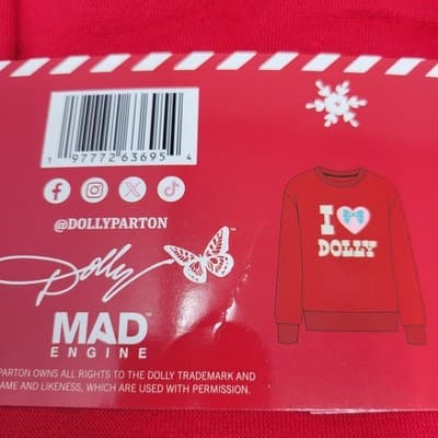 Dolly Parton I Love Dolly Red Sweatshirt & Jogger Lounge Set Women’s 2XL NWT - Thumbnail 7