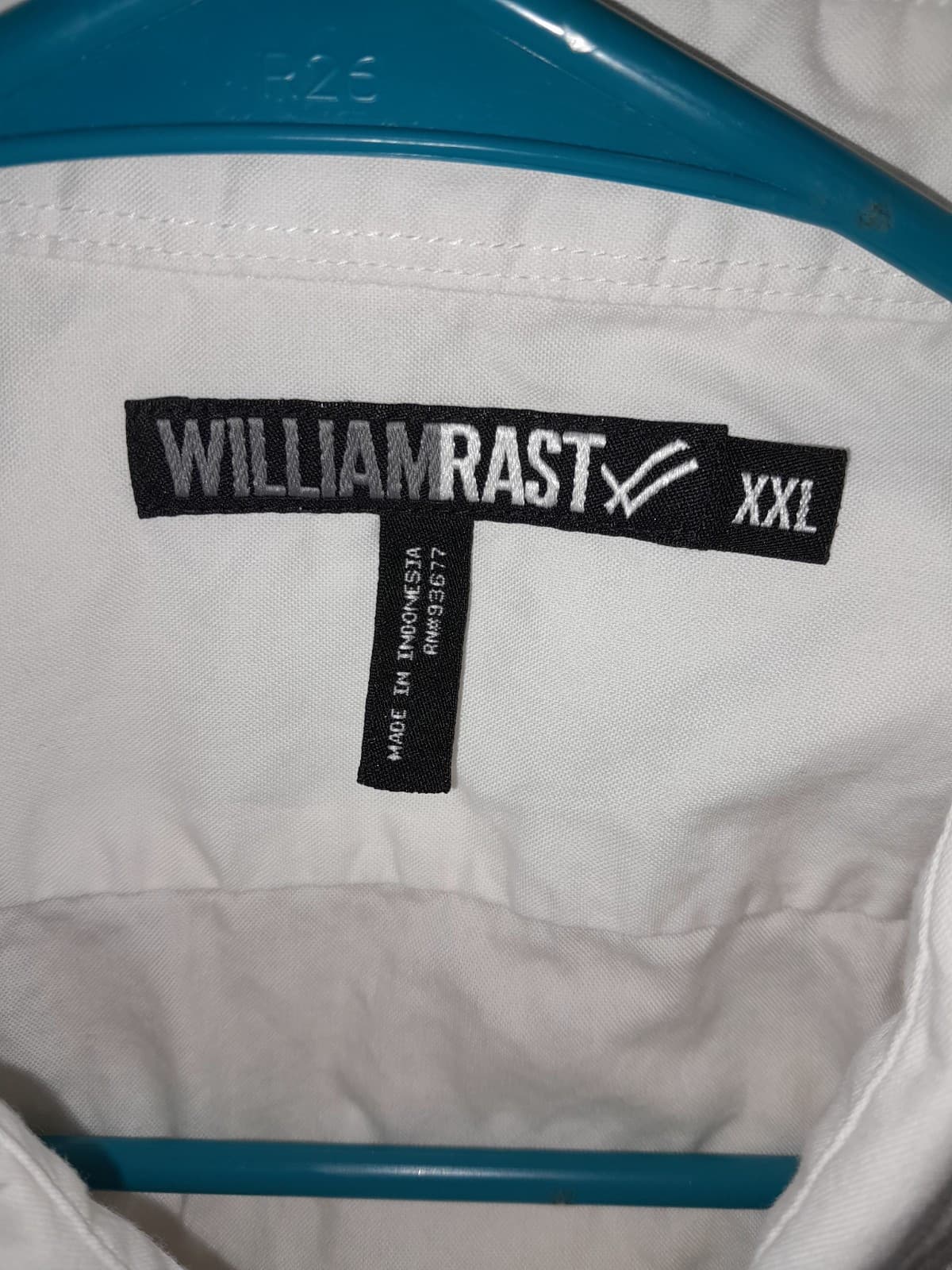 William Rast Mens XXL Covered Button Up Shirt Long Sleeve White Fly Front - Thumbnail 7