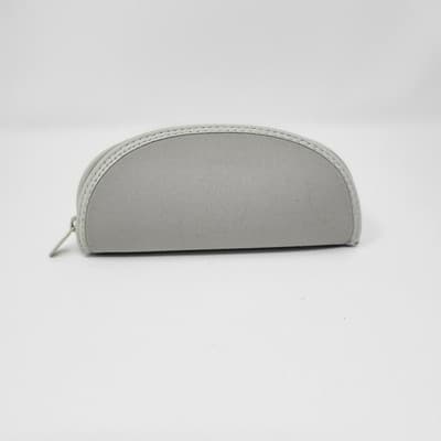 Emporio Armani Eyeglasses Sunglasses Soft Case Zipper Gray Authentic w Cloth - Thumbnail 5