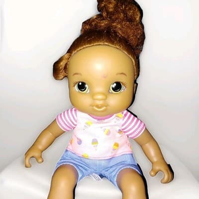 Hasbro 2018 Baby Alive Toddler Soft Body Doll 10in Green Eyes Red Brown Hair - Image 1