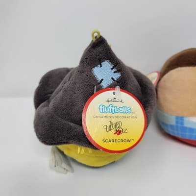 Hallmark Fluffballs The Wizard of Oz LOT 2 Dorothy Scarecrow w/ TAGS Ornaments - Thumbnail 5