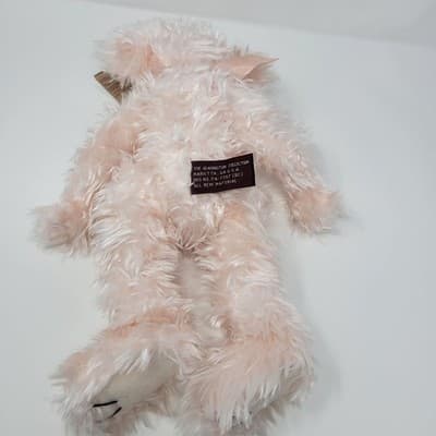 The BEARINGTON Collection Plush Teddy Bear Camille Pink Shaggy Bow Collectible - Thumbnail 9