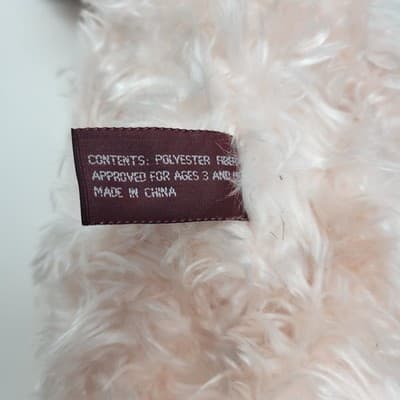 The BEARINGTON Collection Plush Teddy Bear Camille Pink Shaggy Bow Collectible - Thumbnail 13