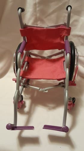 Wheelchair Pink Purple American Girl, Our Generation My Life 18" Doll Accessory - Thumbnail 4
