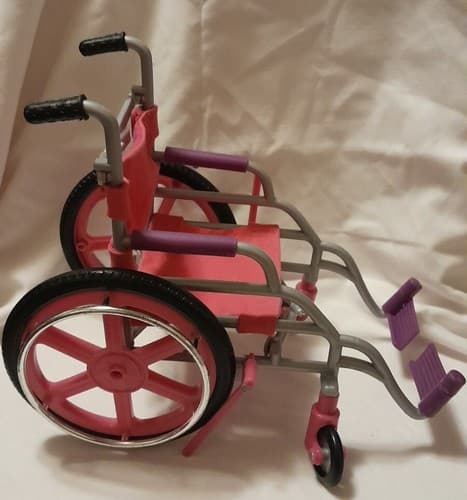 Wheelchair Pink Purple American Girl, Our Generation My Life 18" Doll Accessory - Thumbnail 2
