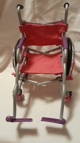 Wheelchair Pink Purple American Girl, Our Generation My Life 18" Doll Accessory - Thumbnail 5