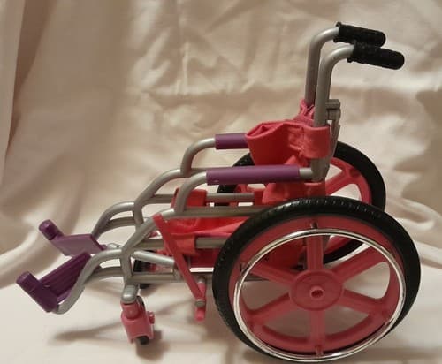 Wheelchair Pink Purple American Girl, Our Generation My Life 18" Doll Accessory - Thumbnail 9