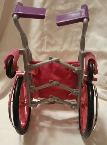 Wheelchair Pink Purple American Girl, Our Generation My Life 18" Doll Accessory - Thumbnail 8