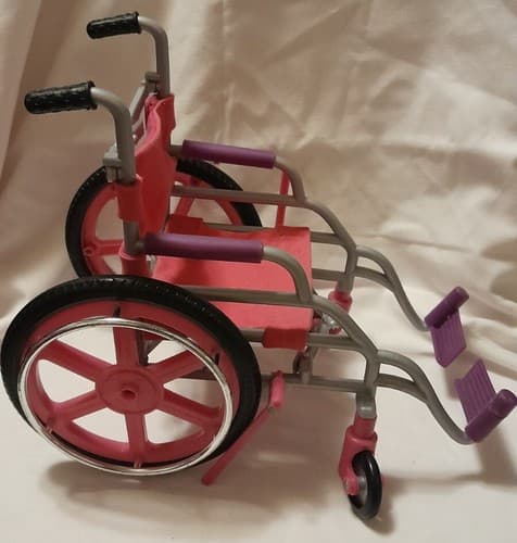 Wheelchair Pink Purple American Girl, Our Generation My Life 18" Doll Accessory - Thumbnail 3