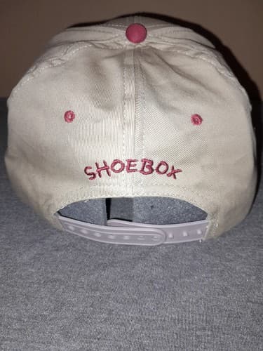 Mens Fishing Hat, “Fishing Is For Reel Men” Shoebox Brand Snapback Gray Burgundy - Thumbnail 5