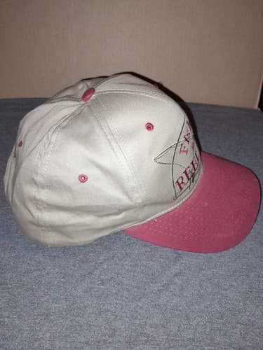 Mens Fishing Hat, “Fishing Is For Reel Men” Shoebox Brand Snapback Gray Burgundy - Thumbnail 4