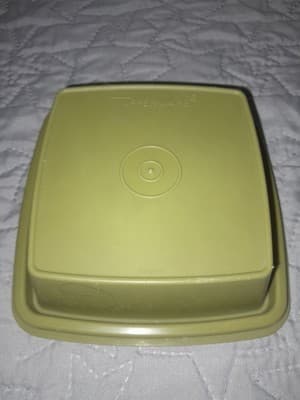 Vintage Tupperware Jalapeño Pickle Olive Keeper Container 3 Piece Green Clear - Thumbnail 3