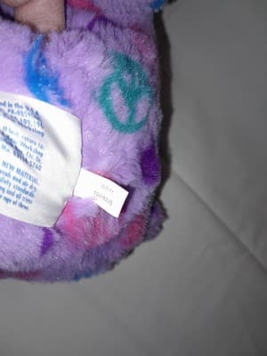 Build-A-Bear Peace Sign Teddy Bear 15” Plush Purple Stuffed Animal Love Hearts - Thumbnail 6
