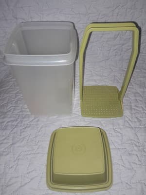 Vintage Tupperware Jalapeño Pickle Olive Keeper Container 3 Piece Green Clear - Image 1