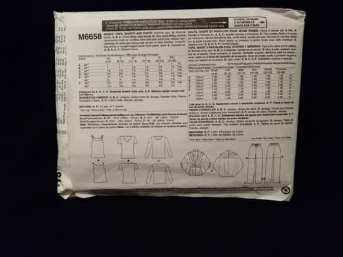 McCalls M6658 Tank Top Shorts Pants Pattern Size LRG XL XXL 16 18 20 22 24 26 - Thumbnail 3