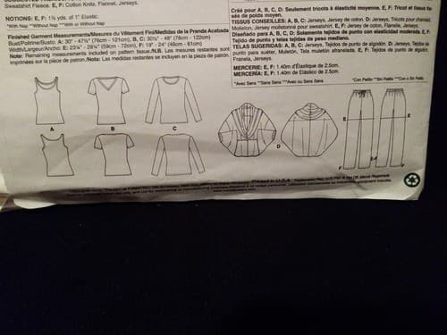 McCalls M6658 Tank Top Shorts Pants Pattern Size LRG XL XXL 16 18 20 22 24 26 - Thumbnail 2