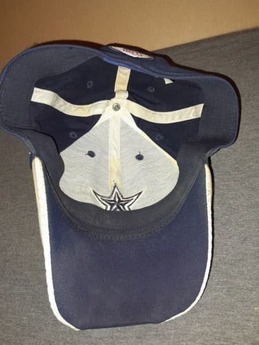 Dallas Cowboys Reebok Flex Fit Hat L XL Cap Blue White Star Onfield NFL Equipmen - Thumbnail 11