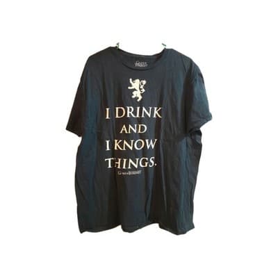 Game of Thrones XL Shirt + Journal Bundle “I Drink & I Know Things” Tyrion Gift - Thumbnail 2