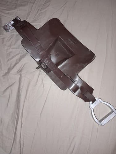 Battat Large Brown Saddle w/ Gray Stirrups Fits 18" Our Generation Doll Horse - Thumbnail 3