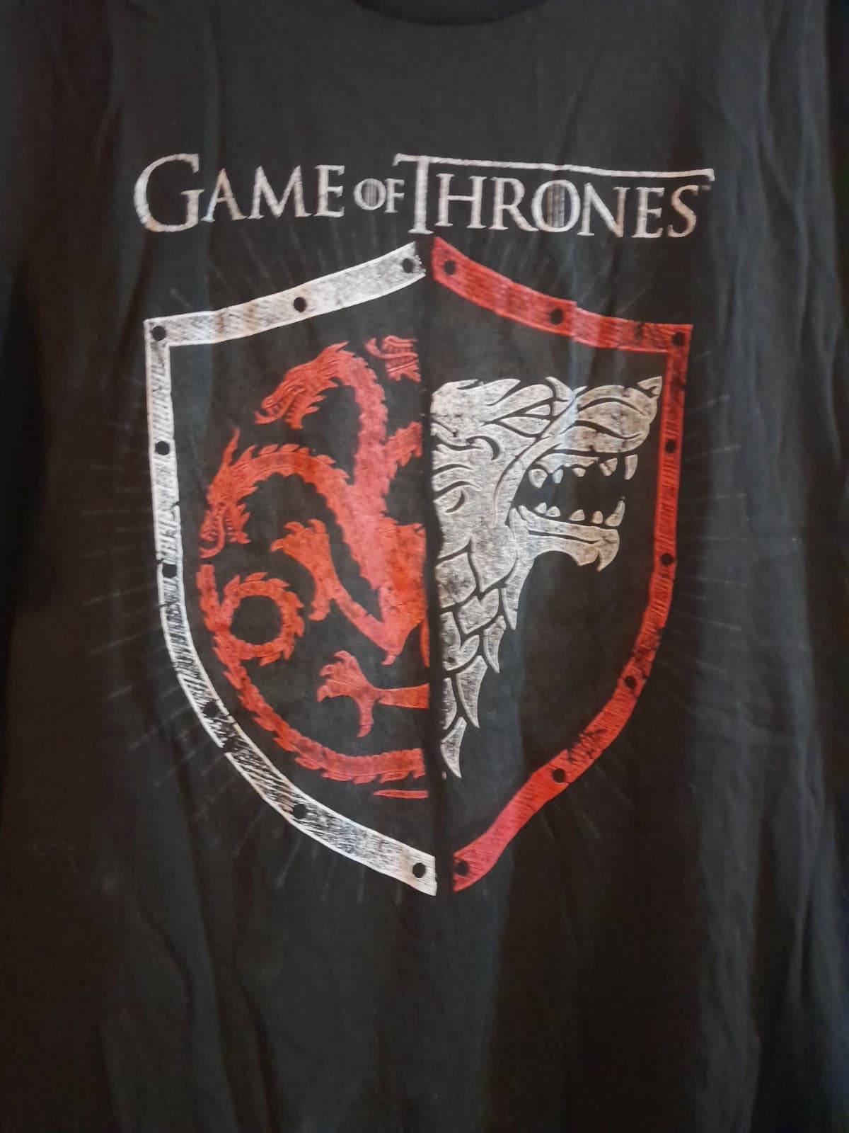 Game of Thrones GOT Shield Logo Black Graphic Cotton T-Shirt Womans Large L - Thumbnail 3