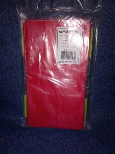 Small Red Treat Bags Party Supplies 24 Pcs Favors 6.5"x3.5"x2" Birthday Thank U - Image 1