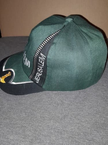Jerusalem Hat Cap Black & Green with Pic of Camel - Thumbnail 4