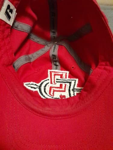 SDSU San Diego State University Aztecs Hat Red Strapback Russell Big "SD" - Thumbnail 12