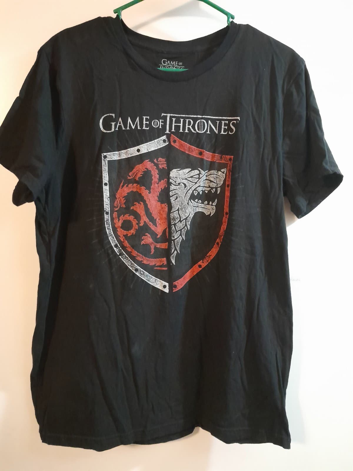 Game of Thrones GOT Shield Logo Black Graphic Cotton T-Shirt Womans Large L - Thumbnail 2