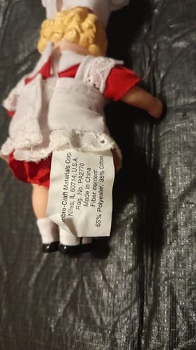 Vintage 1995 Embroidered Fibre-Craft Campbell Soup Kid Collector 5" Doll - Thumbnail 4