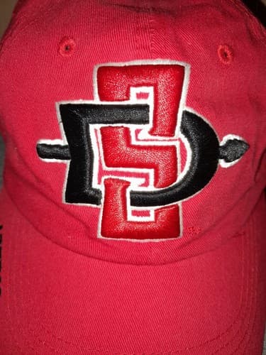 SDSU San Diego State University Aztecs Hat Red Strapback Russell Big "SD" - Thumbnail 3