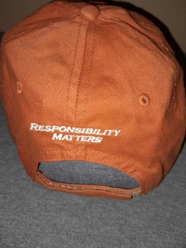 Bud Light Hat Cap Orange White Embroidered Strap Back Responsibility Matters - Thumbnail 3