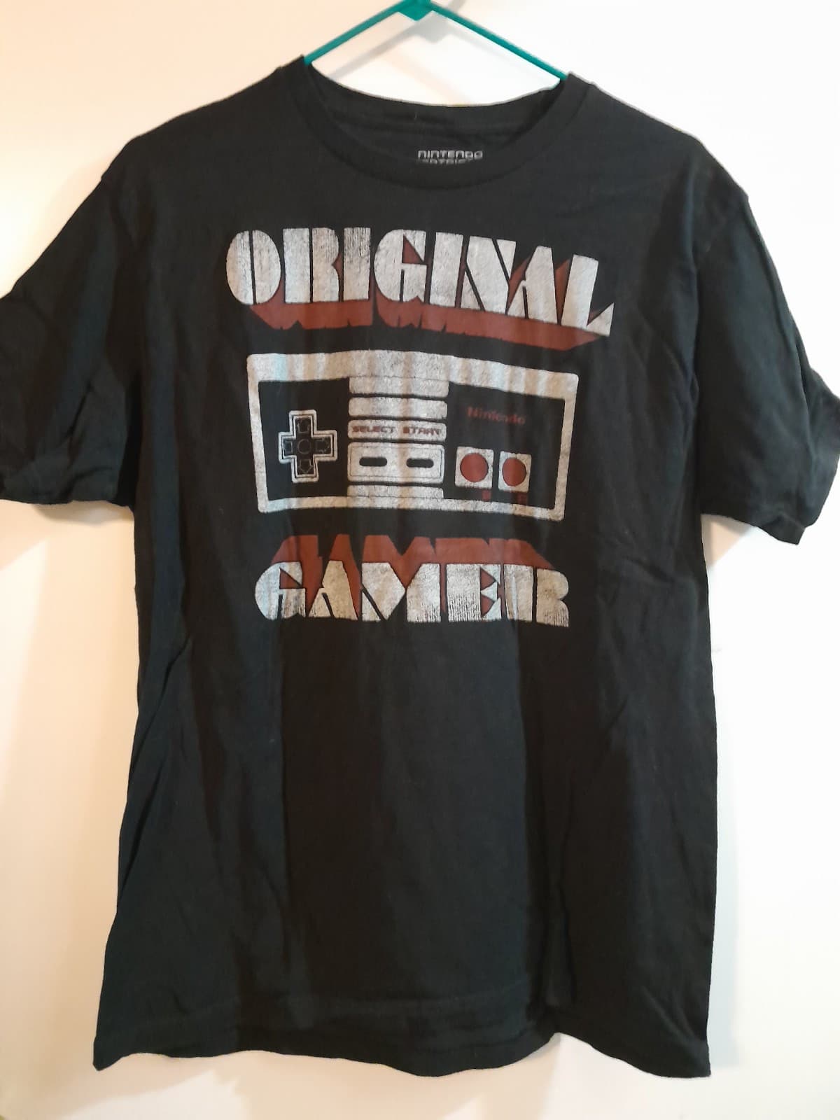 Vintage Style Nintendo Entertainment System " Original Gamer " Mens T-shirt L - Thumbnail 2