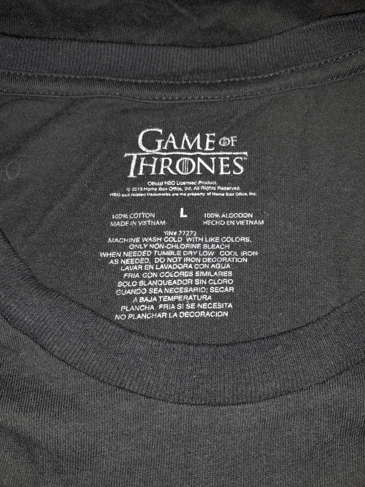 Game of Thrones GOT Shield Logo Black Graphic Cotton T-Shirt Womans Large L - Thumbnail 6