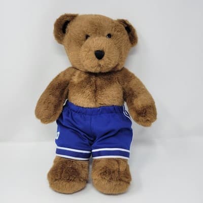 Build-A-Bear Classic 15" Teddy Bear Brown w Blue Athletic Basketball Shorts #10 - Thumbnail 2
