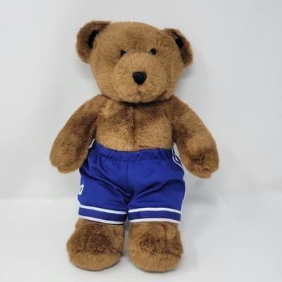 Build-A-Bear Classic 15" Teddy Bear Brown w Blue Athletic Basketball Shorts #10 - Image 1