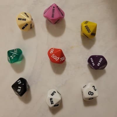 Place Value Dice Set Educational Colorful Math Teaching Learning Tools Set Of 9 - Thumbnail 3