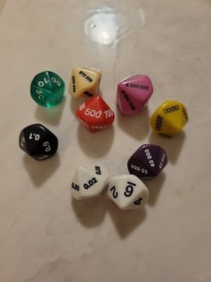 Place Value Dice Set Educational Colorful Math Teaching Learning Tools Set Of 9 - Thumbnail 2