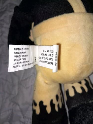PhatMojo Bendy and the Ink Machine Collectible Plush Yellow Black 10.5" - Thumbnail 6
