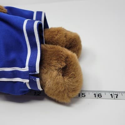 Build-A-Bear Classic 15" Teddy Bear Brown w Blue Athletic Basketball Shorts #10 - Thumbnail 9
