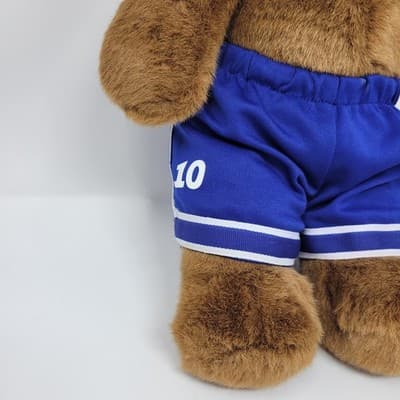 Build-A-Bear Classic 15" Teddy Bear Brown w Blue Athletic Basketball Shorts #10 - Thumbnail 4