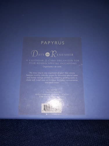 Greeting Card Organizer Calendar Portfolio Papyrus Days To Remember Zalewski VTG - Thumbnail 3