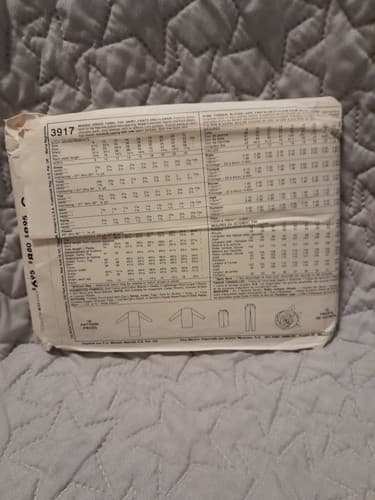 McCalls 3917 Misses' 1980's Dress Tunic Top Skirt Pants Flower Pattern 22 UNCUT - Thumbnail 2