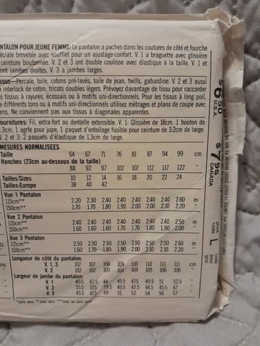 Simplicity 8747 Misses' Pants Seamless Crotch Plus Size 22 2X UNCUT Pattern - Thumbnail 5