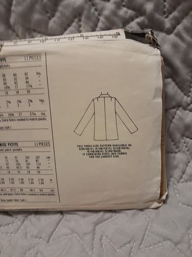 Simplicity 9974 ESP Pattern Classic Blazer Jacket Business Sz 12 14 16 Misses UC - Thumbnail 4