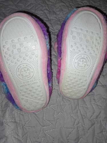 Girls' Build A Bear Workshop Llama Confetti Slippers Children Size Small 10-11 - Thumbnail 5