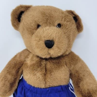 Build-A-Bear Classic 15" Teddy Bear Brown w Blue Athletic Basketball Shorts #10 - Thumbnail 3