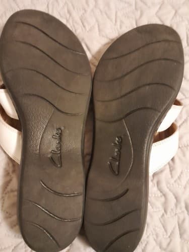 Clarks Collection Slide Sandals Leisa Spring White 12 US 44 EU 9.5 UK - Thumbnail 5