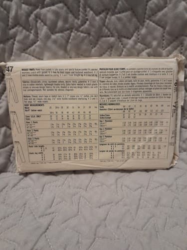 Simplicity 8747 Misses' Pants Seamless Crotch Plus Size 22 2X UNCUT Pattern - Thumbnail 3