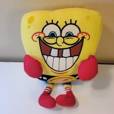 SpongeBob SquarePants 10" Plush Bikini Bottom Champion Boxing Gloves - Thumbnail 3